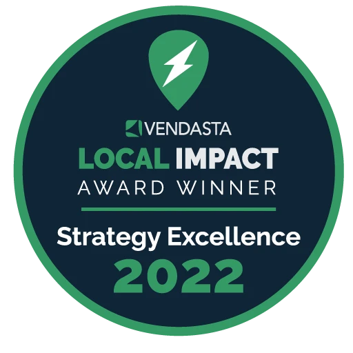 vendasta local impact award winner badge.