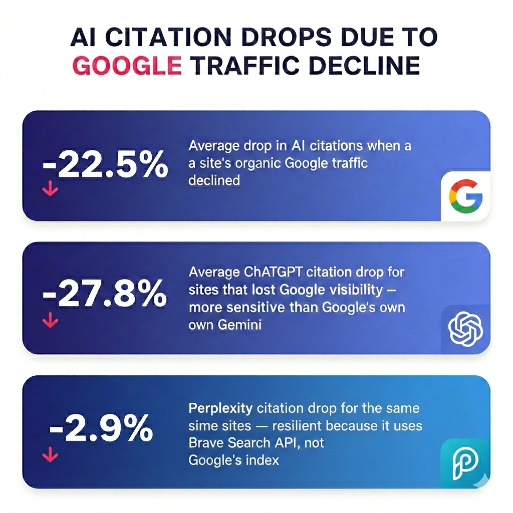 google rank and ai visibility correlation